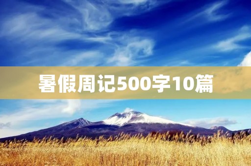 暑假周记500字10篇：探险之旅