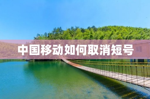 中国移动如何取消短号