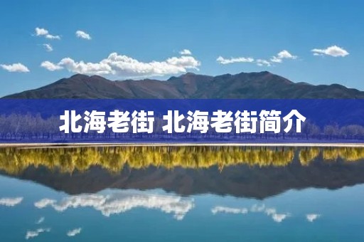 北海老街 北海老街简介