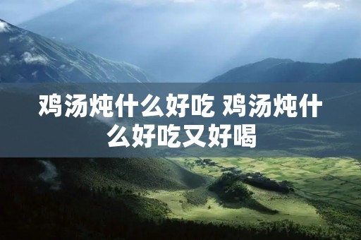 鸡汤炖什么好吃 鸡汤炖什么好吃又好喝