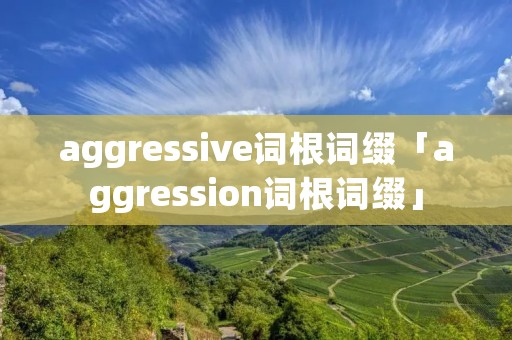 aggressive词根词缀「aggression词根词缀」 aggressive词根词缀「aggression词根词缀」