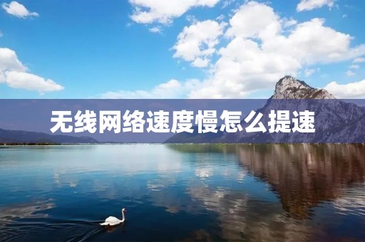 无线网络速度慢怎么提速：详细解析