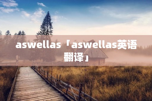 aswellas「aswellas英语翻译」