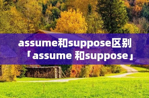 assume和suppose区别「assume 和suppose」