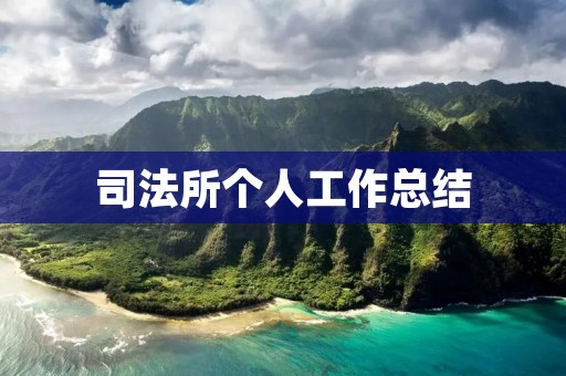 司法所个人工作总结