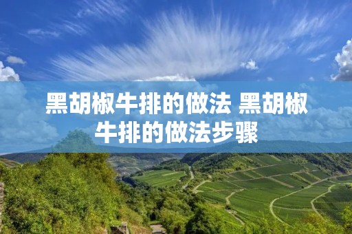 黑胡椒牛排的做法 黑胡椒牛排的做法步骤