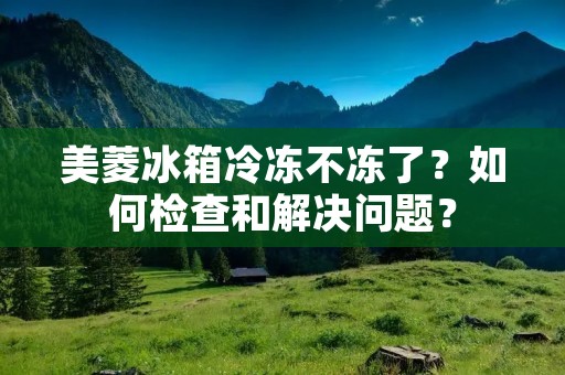 美菱冰箱冷冻不冻了？如何检查和解决问题？