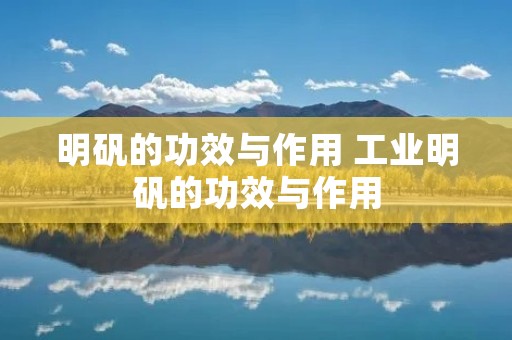 明矾的功效与作用 工业明矾的功效与作用 明矾的功效与作用 工业明矾的功效与作用