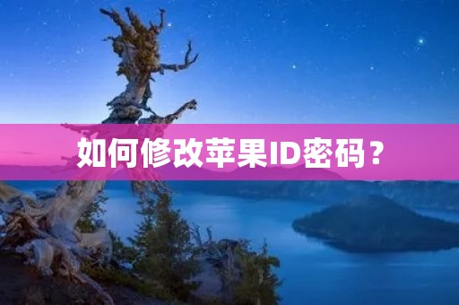 如何修改苹果ID密码?