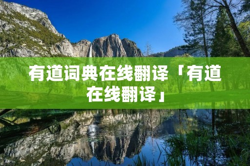 有道词典在线翻译「有道在线翻译」