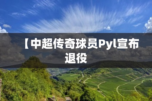 【中超传奇球员Pyl宣布退役：告别20年的足球生涯】