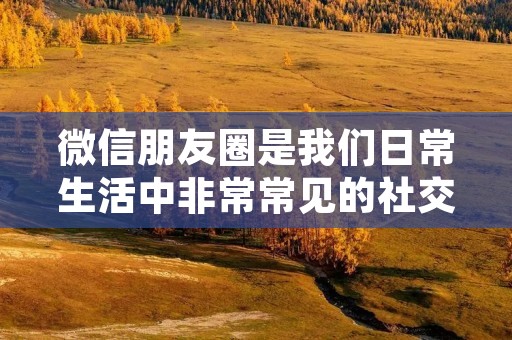 微信朋友圈是我们日常生活中非常常见的社交平台之一,它能够让我们与朋友、亲人、同事等人分享我们的生活点滴和心情,同时也能够通过朋友圈与他人交流互动。但是,对于一些新手来说,可能会不太清楚微信朋友圈怎样发文字。下面,我将详细介绍一下微信朋友圈发文字的步骤。