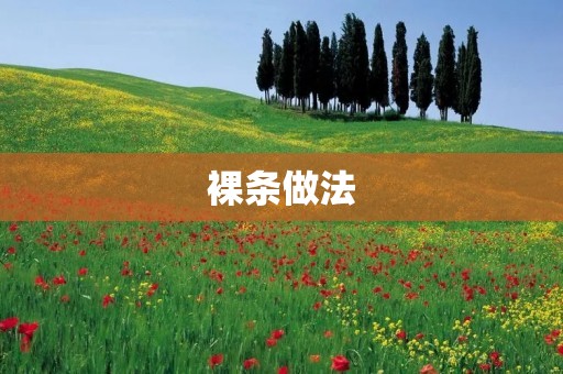 裸条做法:让你轻松做出美味的意大利面 裸条做法:让你轻松做出美味的意大利面
