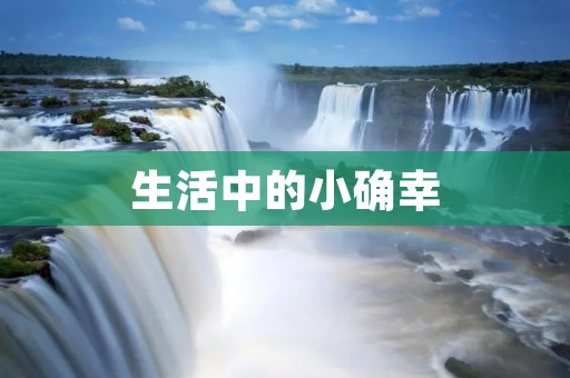 生活中的小确幸