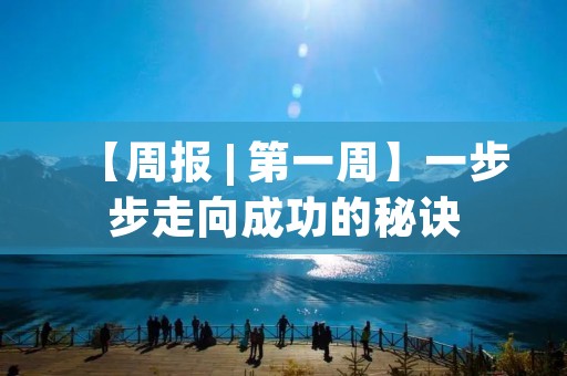 【周报 | 第一周】一步步走向成功的秘诀 【周报 | 第一周】一步步走向成功的秘诀
