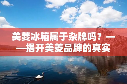 美菱冰箱属于杂牌吗?——揭开美菱品牌的真实面貌 美菱冰箱属于杂牌吗?——揭开美菱品牌的真实面貌