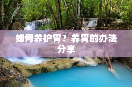 如何养护胃?养胃的办法分享 如何养护胃?养胃的办法分享