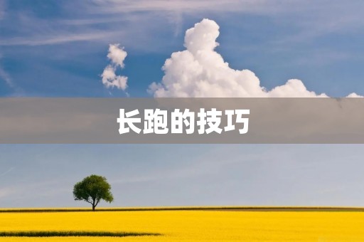 长跑的技巧:如何提高长跑能力 长跑的技巧:如何提高长跑能力