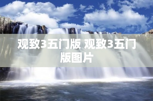 观致3五门版 观致3五门版图片