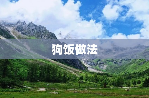 狗饭做法：营养美味的宠物饲料