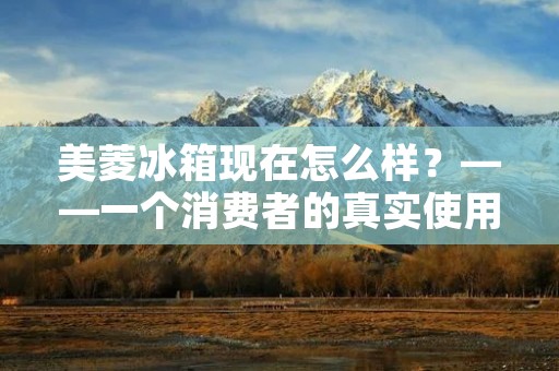 美菱冰箱现在怎么样？——一个消费者的真实使用感受