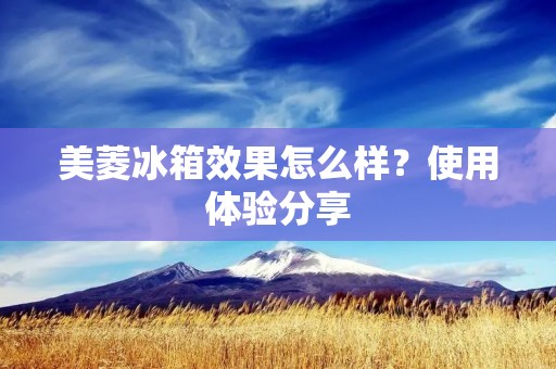 美菱冰箱效果怎么样?使用体验分享 美菱冰箱效果怎么样?使用体验分享