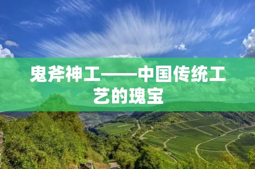 鬼斧神工——中国传统工艺的瑰宝 鬼斧神工——中国传统工艺的瑰宝