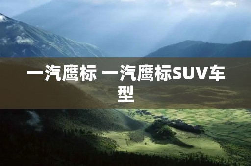 一汽鹰标 一汽鹰标SUV车型 一汽鹰标 一汽鹰标SUV车型