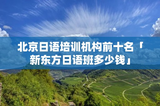 北京日语培训机构前十名「新东方日语班多少钱」