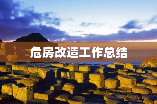 危房改造工作总结