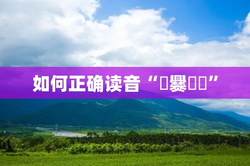 如何正确读音“籋爨鏚虋”