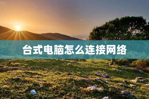 台式电脑怎么连接网络