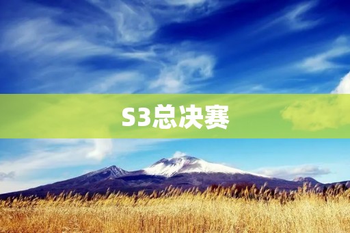 S3总决赛:电竞史上的里程碑 S3总决赛:电竞史上的里程碑