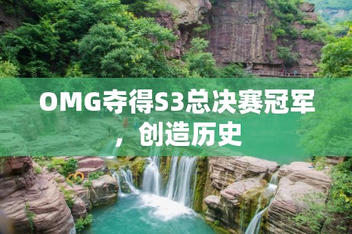 OMG夺得S3总决赛冠军，创造历史