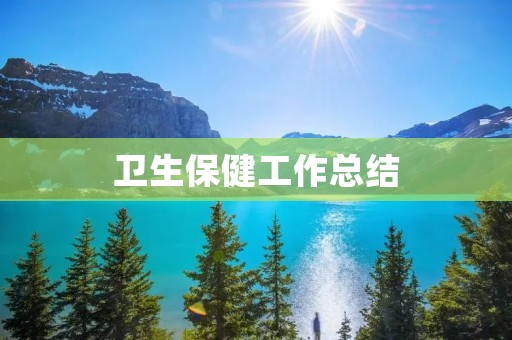 卫生保健工作总结