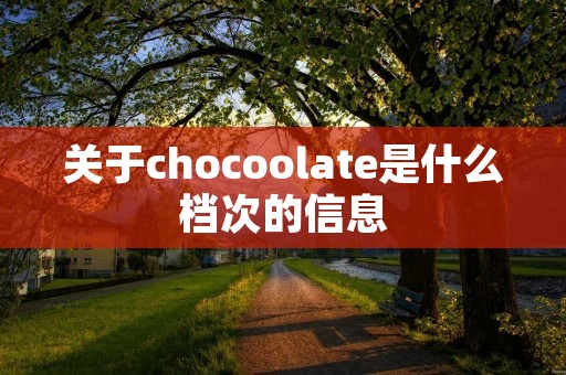 关于chocoolate是什么档次的信息