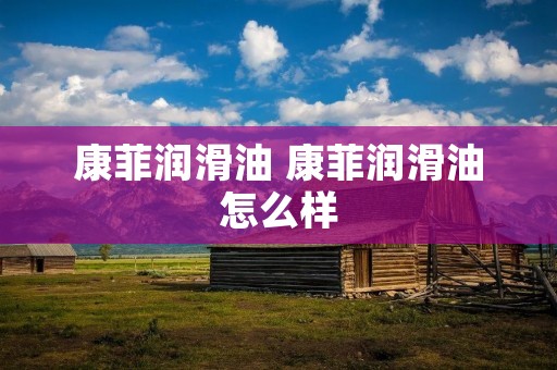 康菲润滑油 康菲润滑油怎么样 康菲润滑油 康菲润滑油怎么样