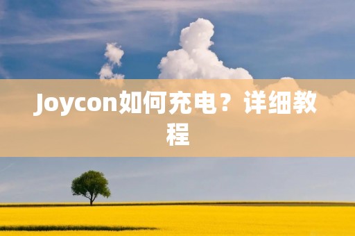 Joycon如何充电?详细教程