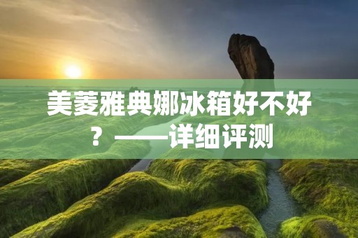 美菱雅典娜冰箱好不好？——详细评测