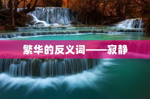 繁华的反义词——寂静