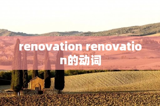 renovation renovation的动词