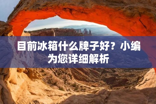 目前冰箱什么牌子好？小编为您详细解析