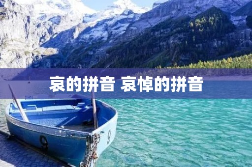 哀的拼音 哀悼的拼音