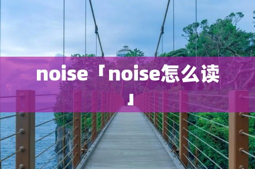noise「noise怎么读」