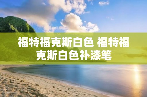 福特福克斯白色 福特福克斯白色补漆笔