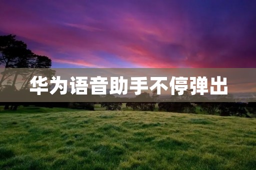 华为语音助手不停弹出:如何解决?