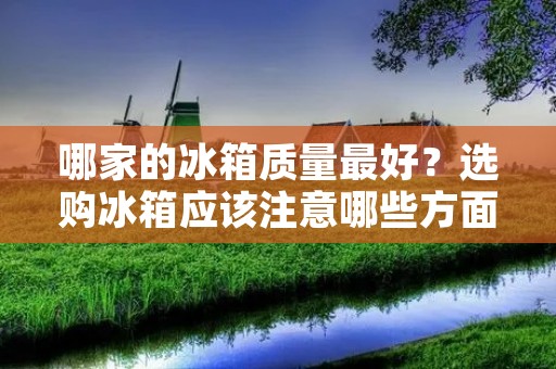 哪家的冰箱质量最好?选购冰箱应该注意哪些方面? 哪家的冰箱质量最好?选购冰箱应该注意哪些方面?