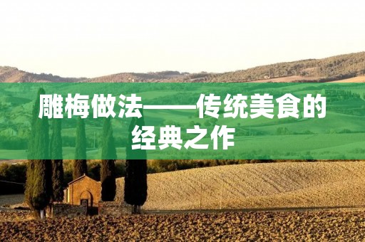 雕梅做法——传统美食的经典之作 雕梅做法——传统美食的经典之作