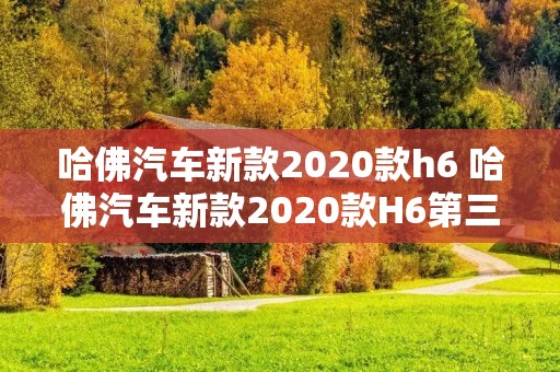 哈佛汽车新款2020款h6 哈佛汽车新款2020款H6第三代