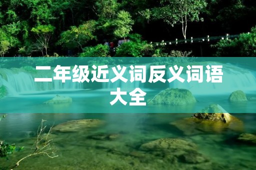 二年级近义词反义词语大全